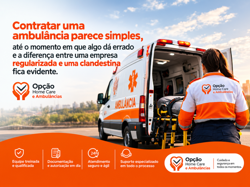 Aprenda a diferenciar uma empresa de ambulância regularizada de uma clandestina. Licenças, equipe e o que exigir antes de contratar em Rio Preto.